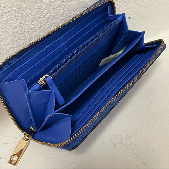 Kate Spade ♠️ New York Continental Zip-Around Royal Blue Wallet - Picture 8 of 11